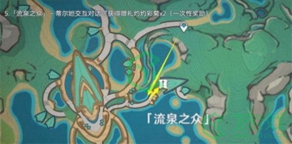 原神5.1灼灼彩菊在哪采集-5.1灼灼彩菊采集路线图介绍