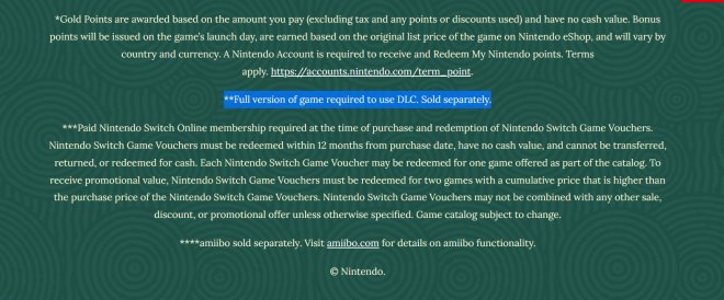 《塞尔达传说:王国之泪》官方网站底端标注确立提及原作会有DLC 《塞尔达传说:王国之泪》官方网站底端标注确立提及原作会有DLC