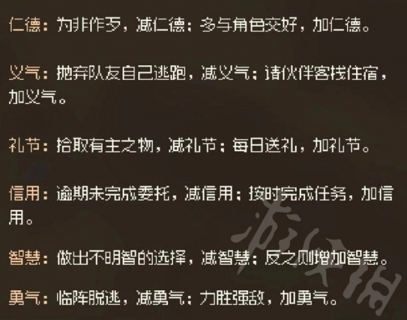 大侠立志传品格效果一览-大侠立志传品格有没有影响 大侠立志传品格效果一览-大侠立志传品格有没有影响