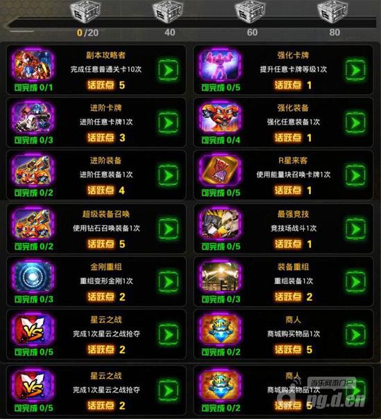 变形金刚前线奖励模块:每日活跃 变形金刚前线奖励模块:每日活跃